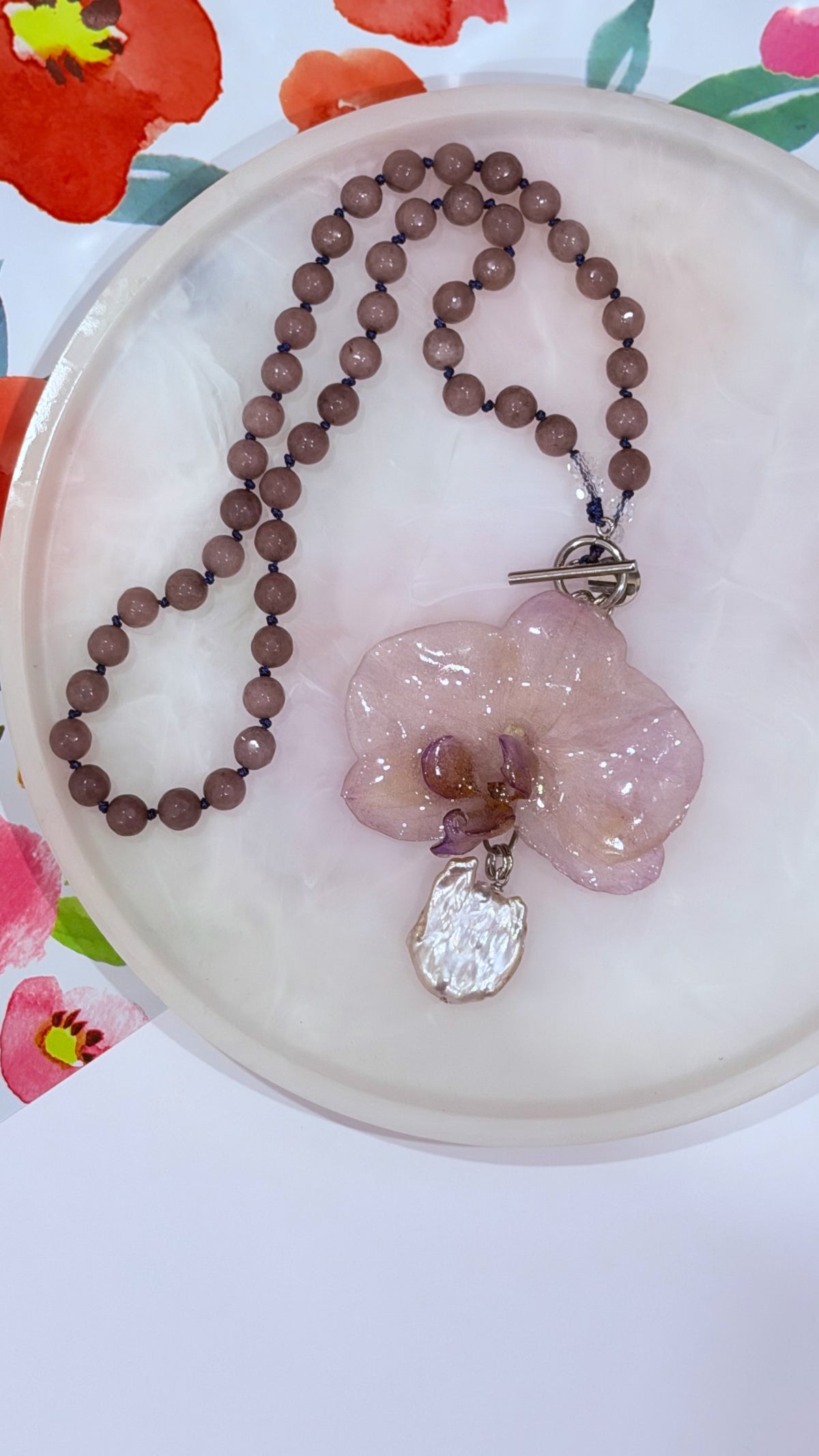 Real Orchid Necklace