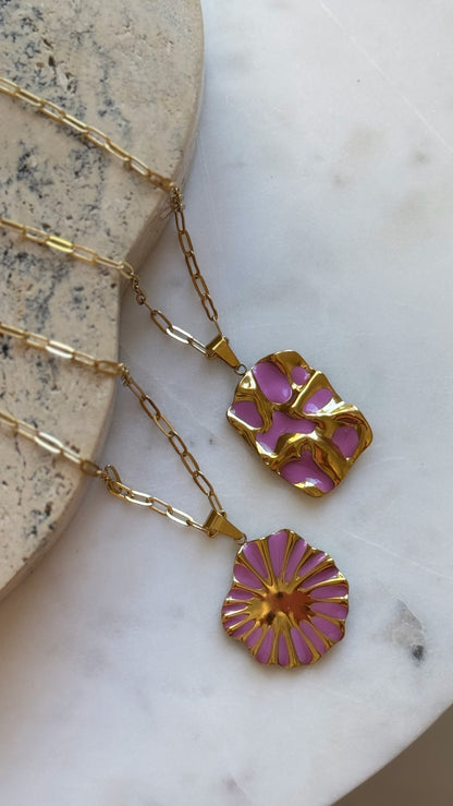 Amara Rectangle Necklace - Long