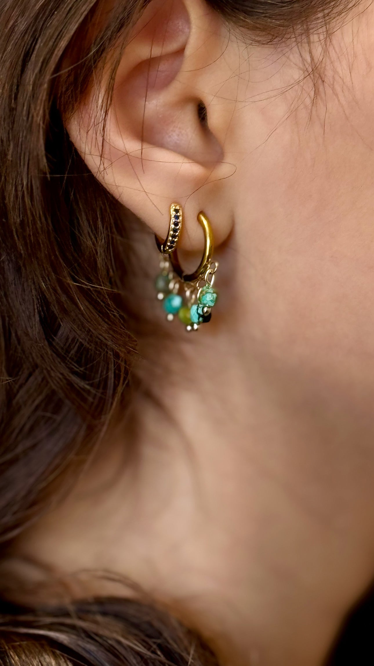 Gemstone Hoops