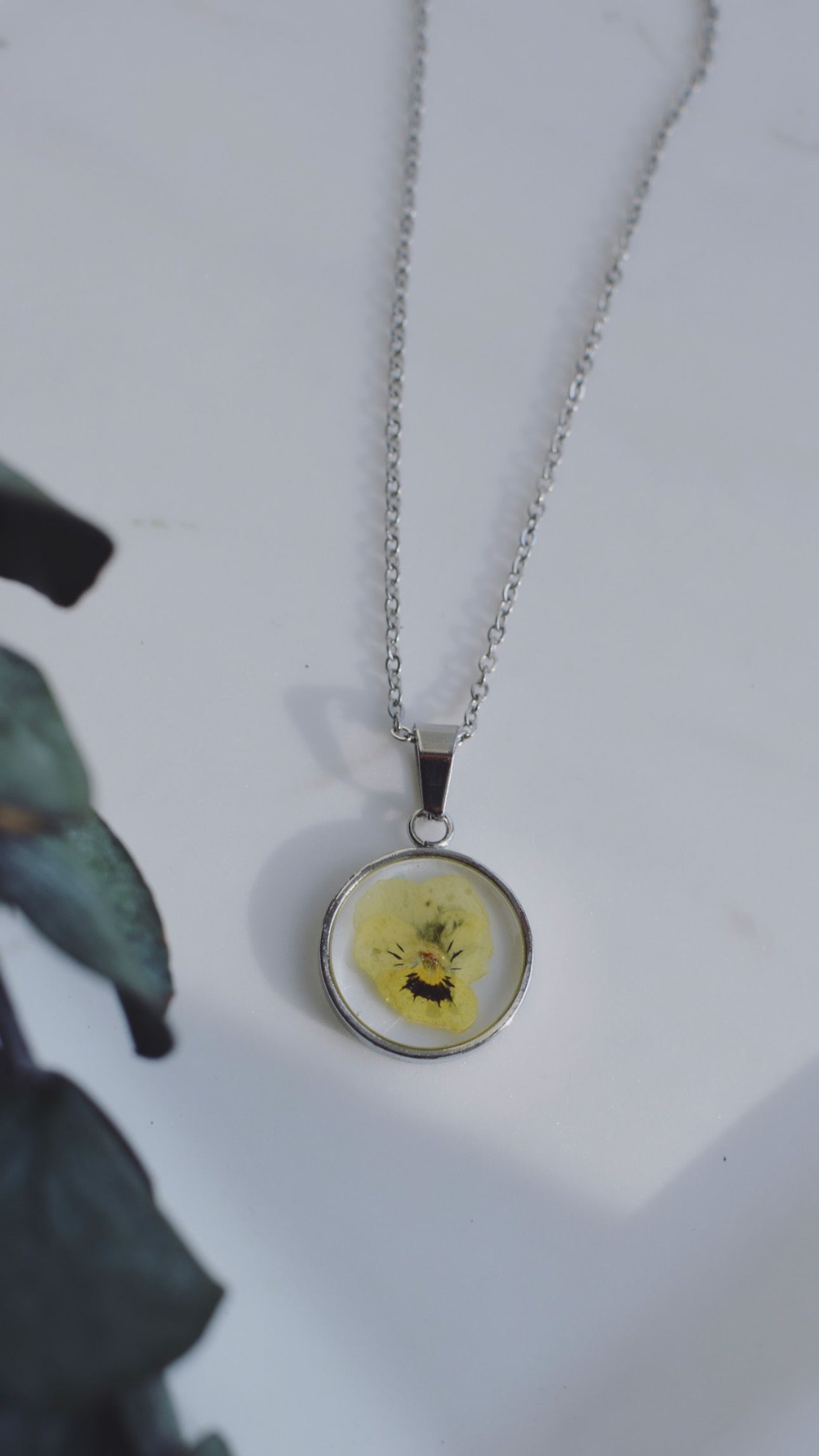 Natural Pressed Flower Necklace