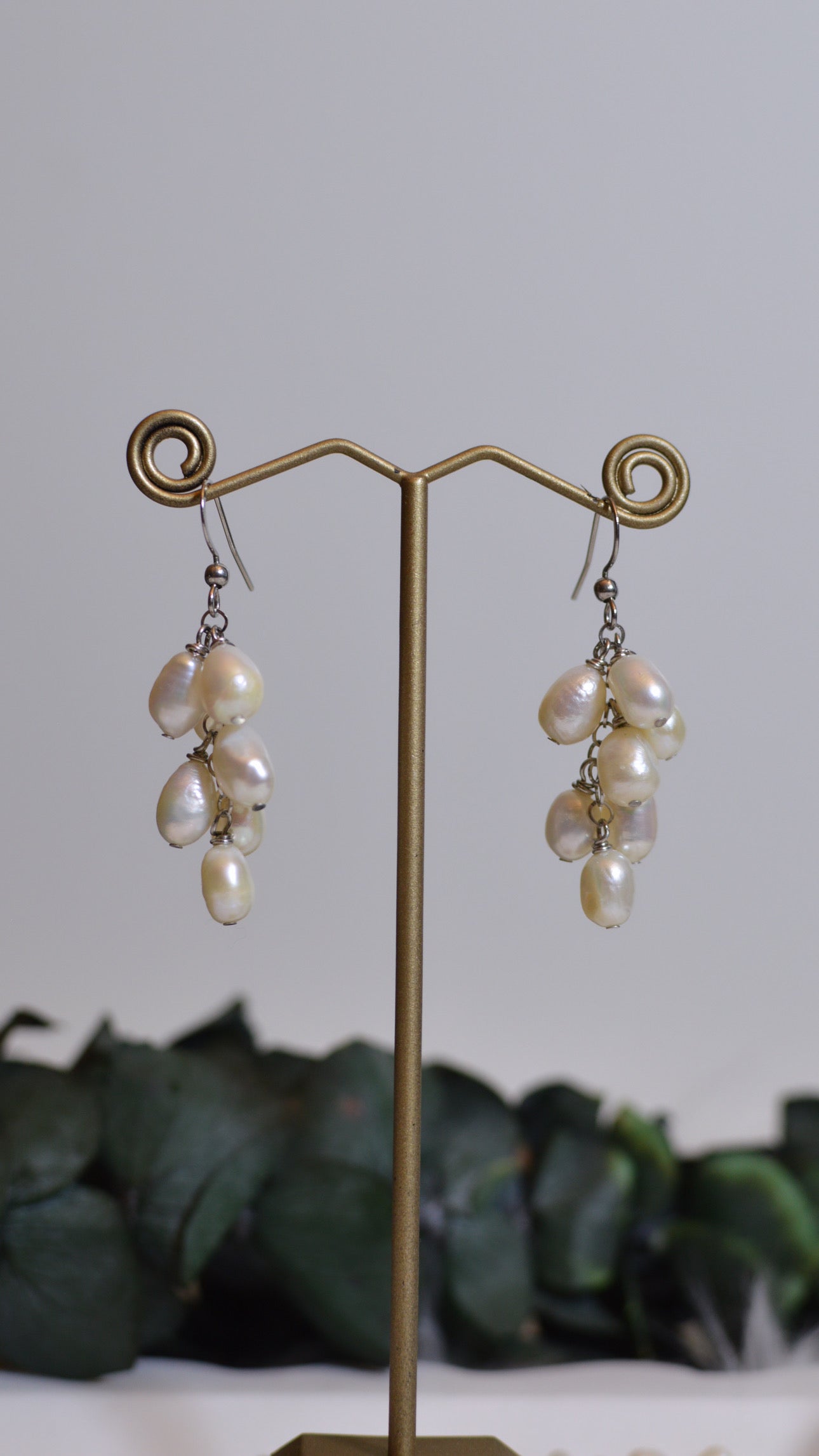 Pearl Cluster Earrings