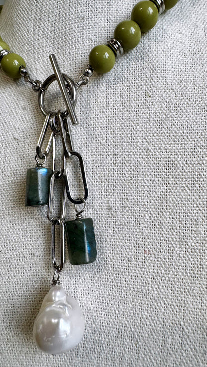 Avocado Jasper Necklace