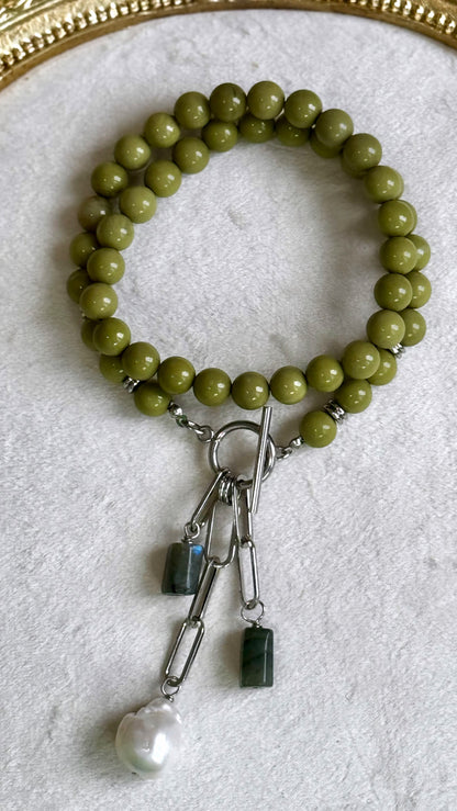 Avocado Jasper Necklace