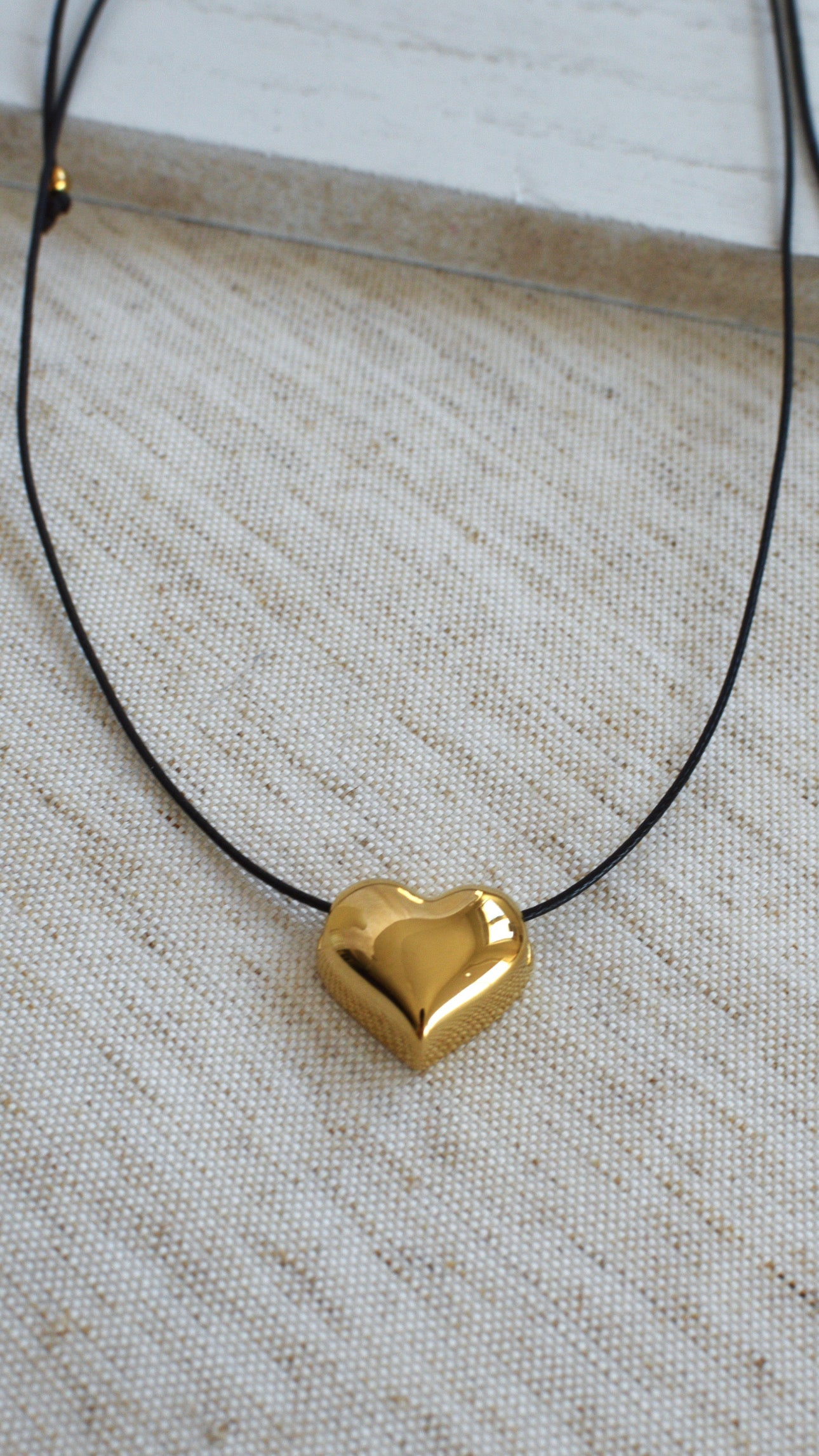 Golden Heart Adjustable Necklace