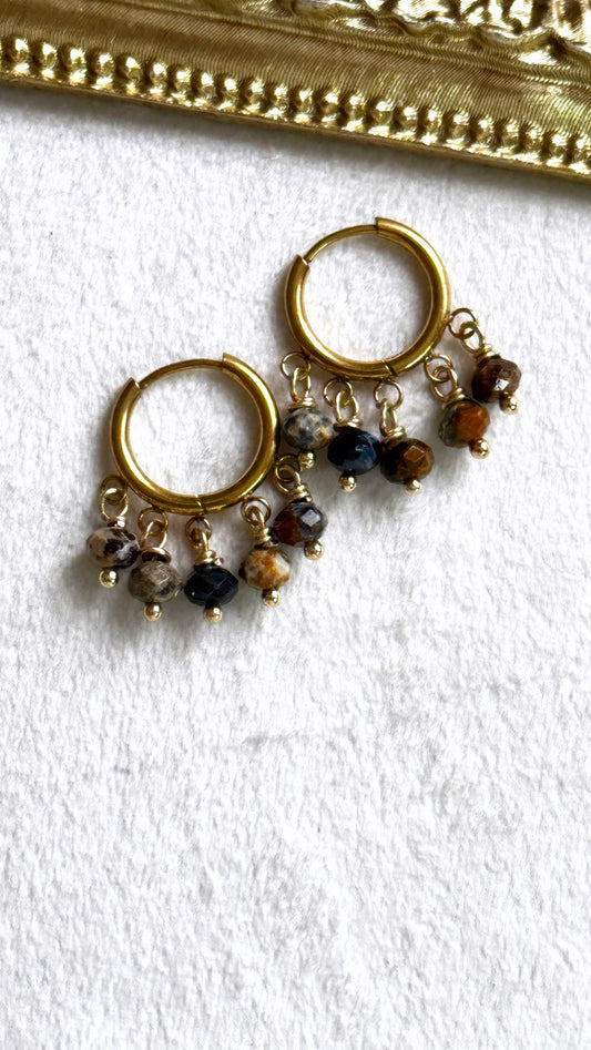 Gemstone Hoops