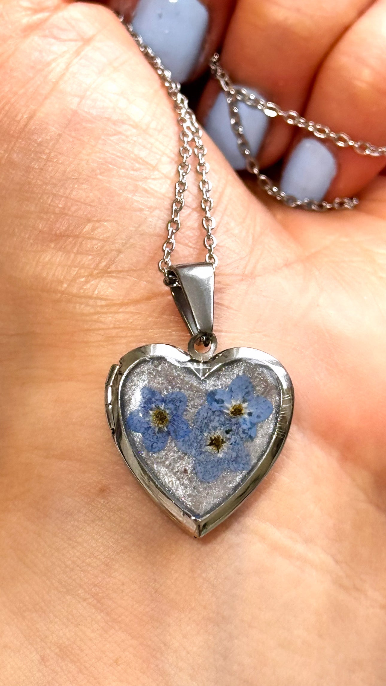 Real Flower Locket Necklace