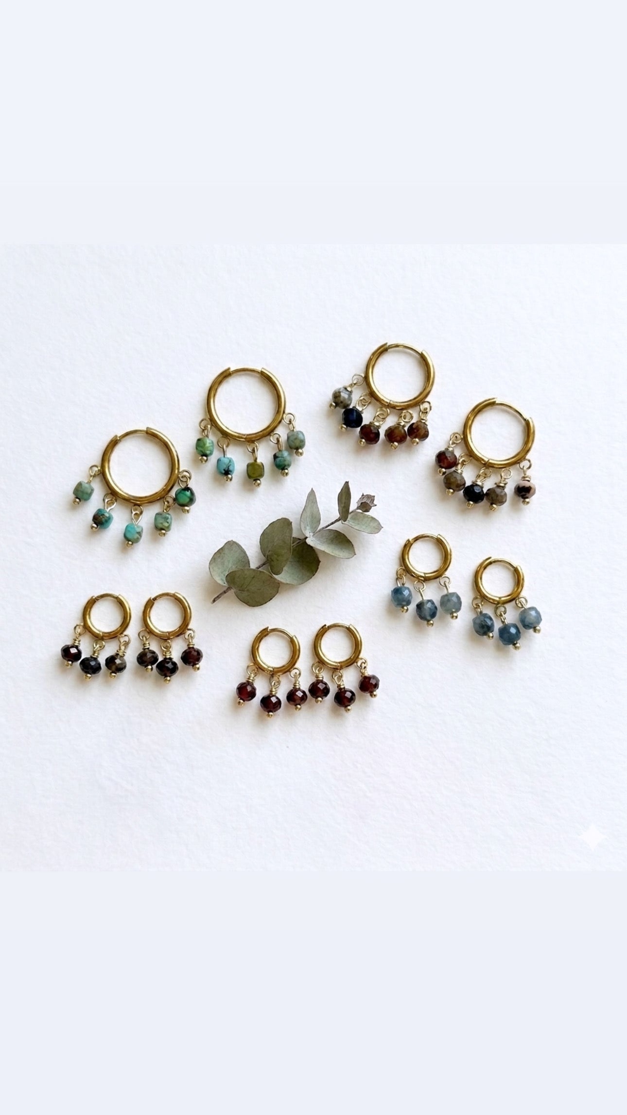 Gemstone Hoops