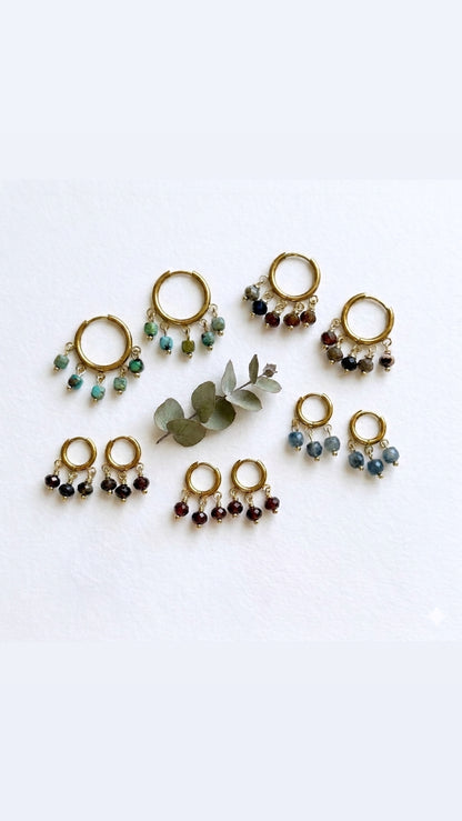 Gemstone Hoops