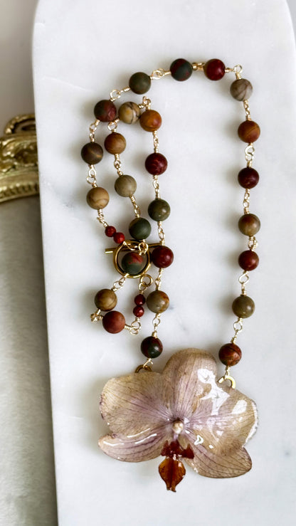 Real Orchid Necklace