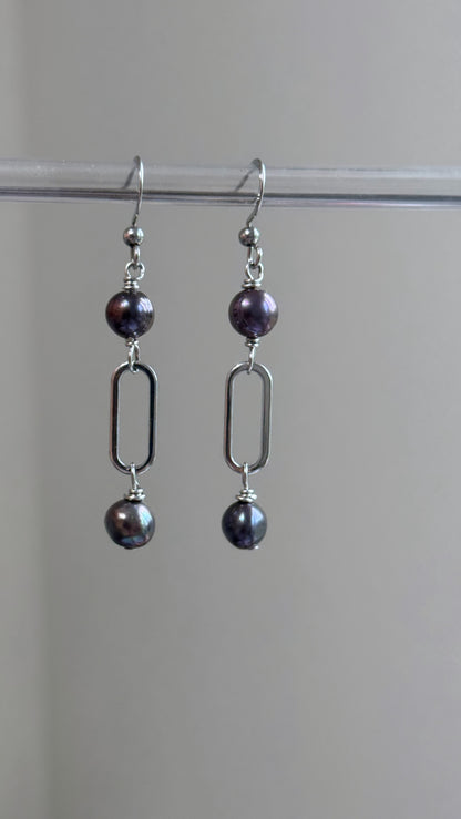 Black Pearl Earrings
