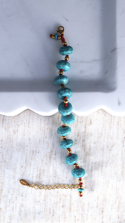 Knotted Turquoise Bracelet