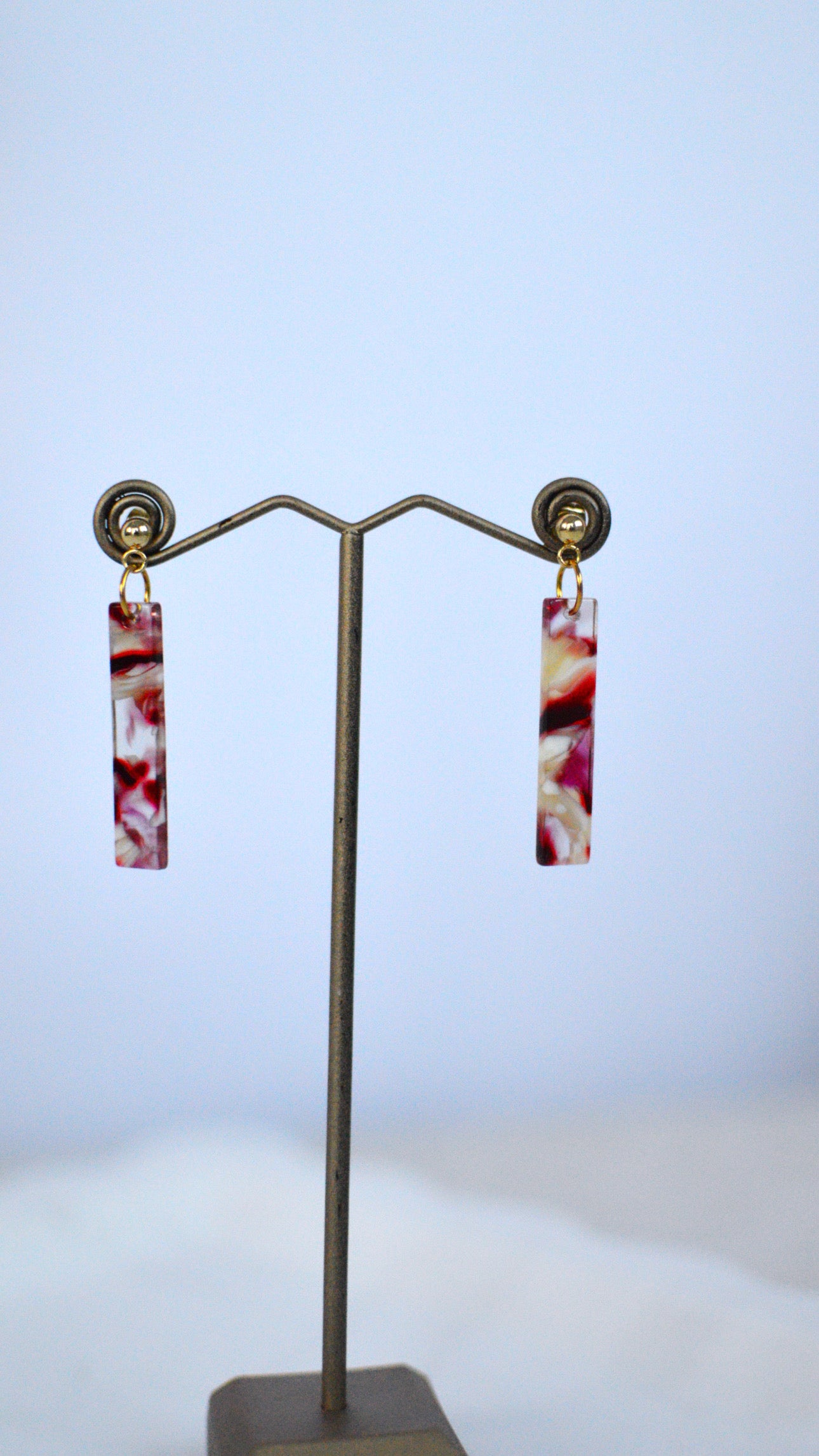 Rose Acetate Bar Earrings