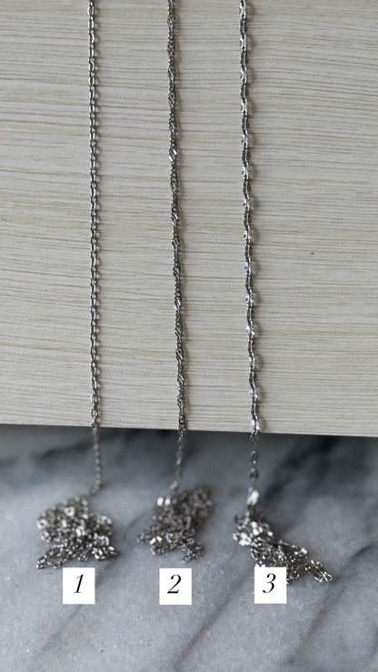 Birth Flower Necklace - Silver