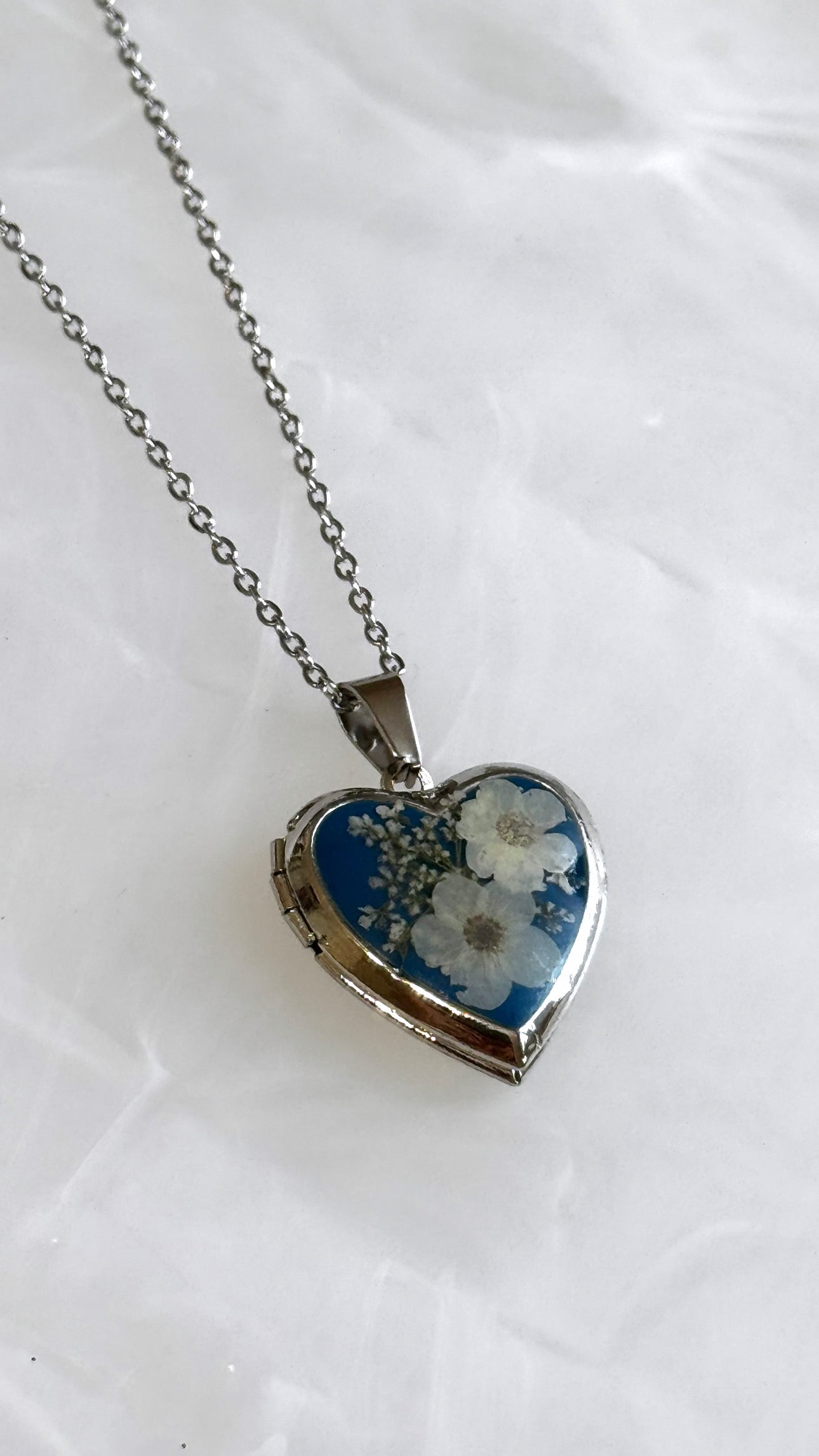 Real Flower Locket Necklace