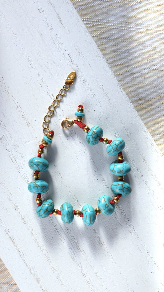 Knotted Turquoise Bracelet