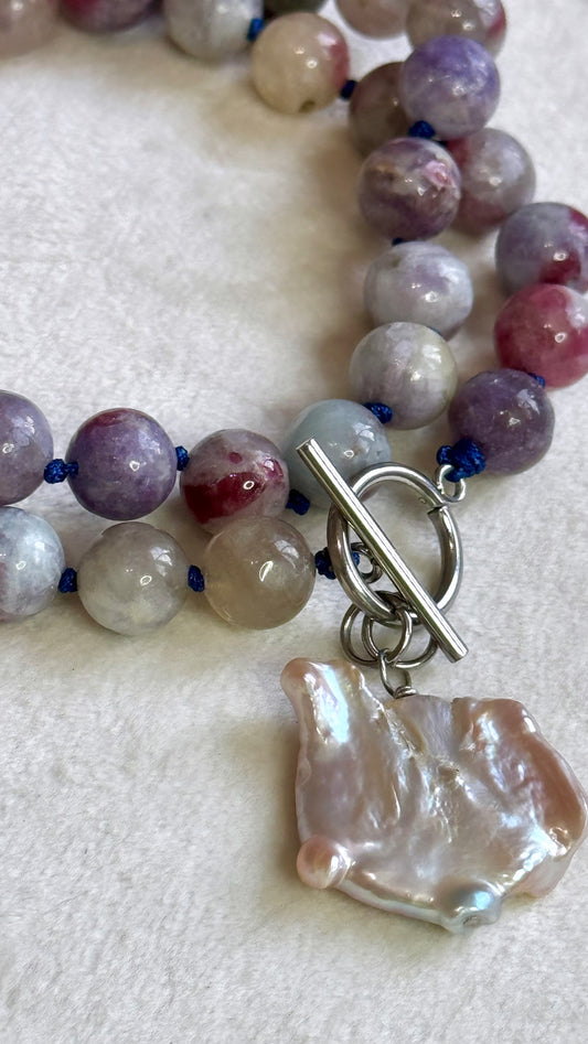 Pink Tourmaline Necklace