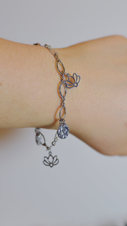 Lotus Charm Bracelet