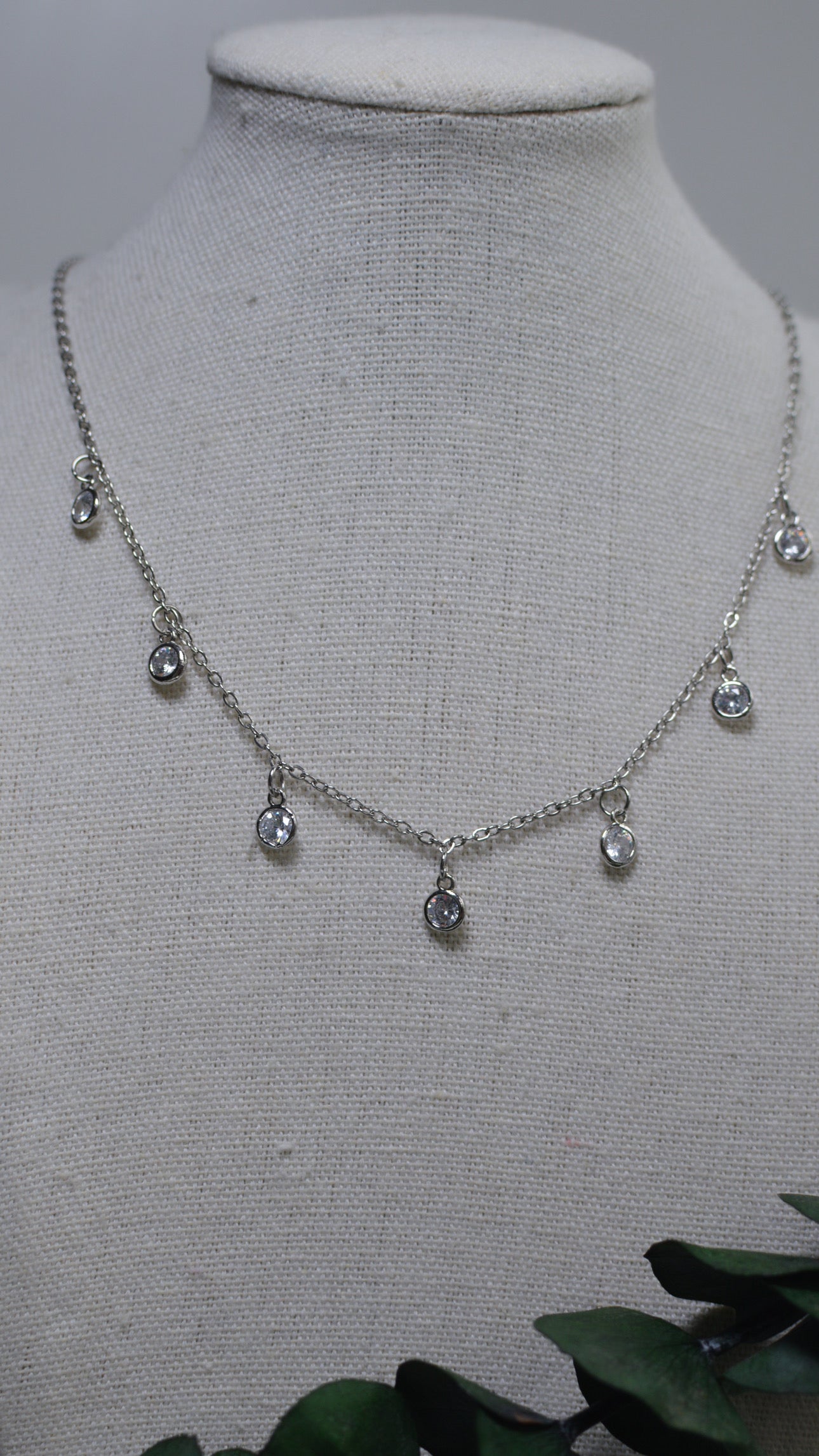 Zircon Dangle Necklace