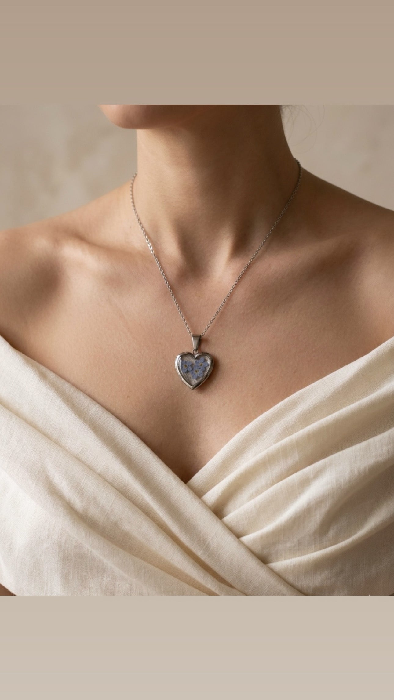 Real Flower Locket Necklace