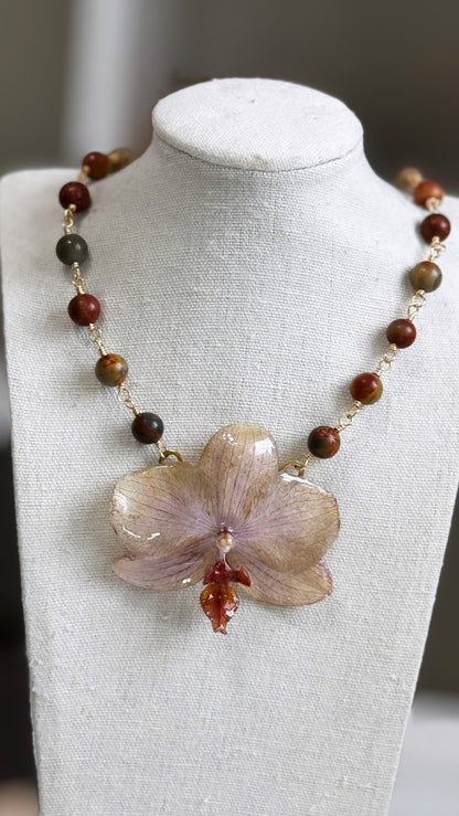 Real Orchid Necklace