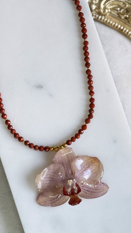 Real Orchid Necklace