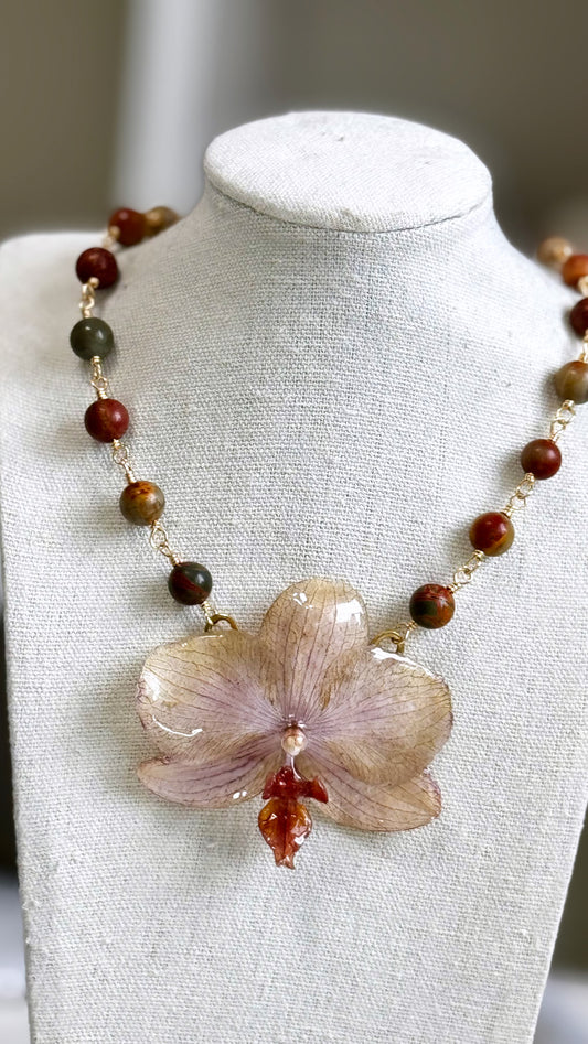 Real Orchid Necklace