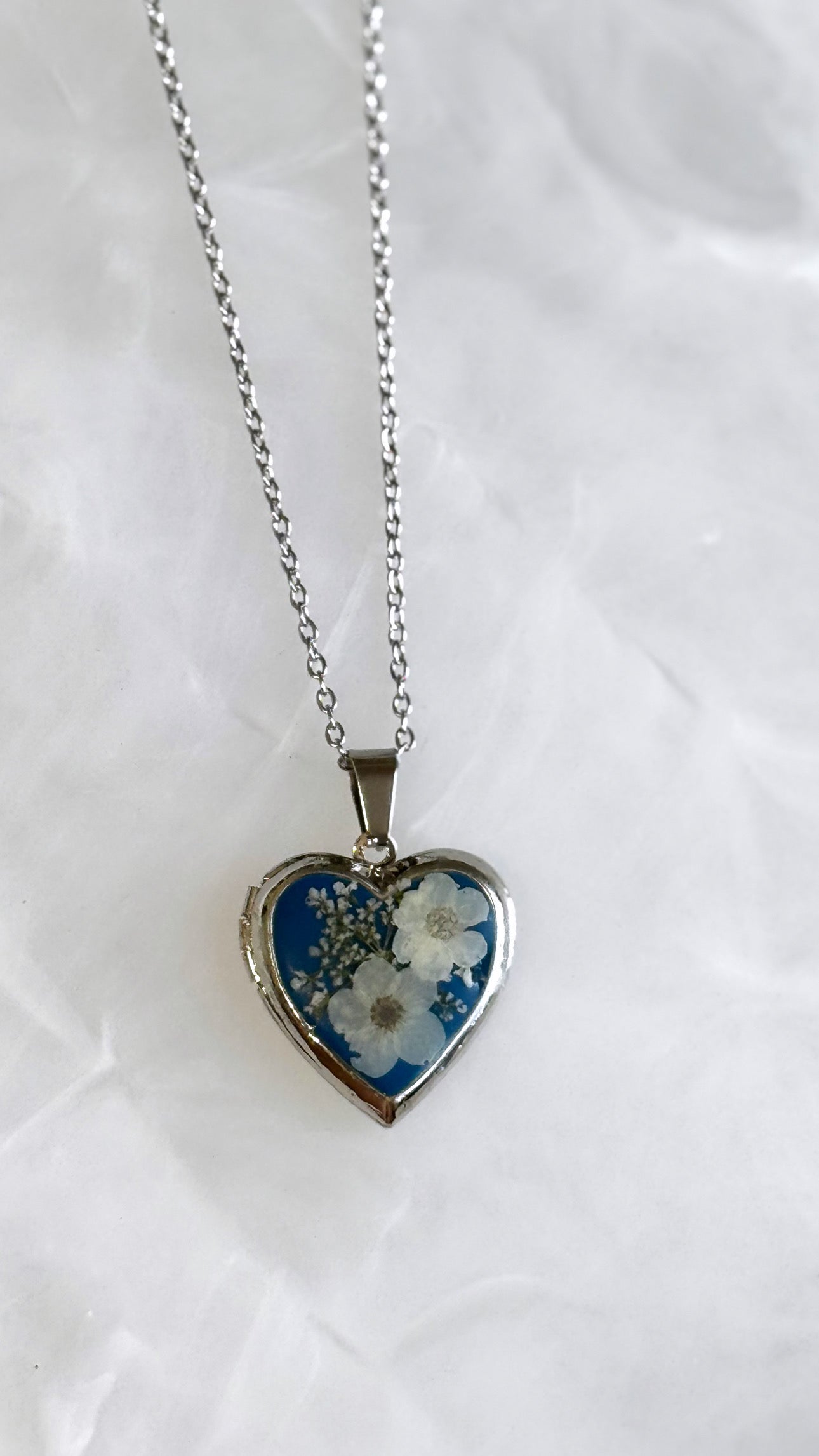 Real Flower Locket Necklace