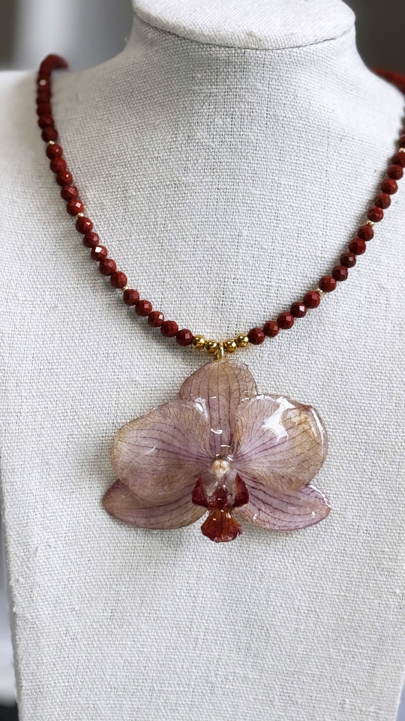 Real Orchid Necklace – Isabelle Handmade Jewelry