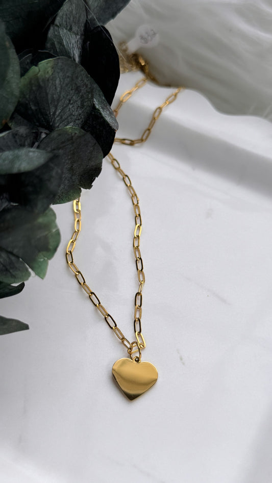 Heart Paperclip Necklace