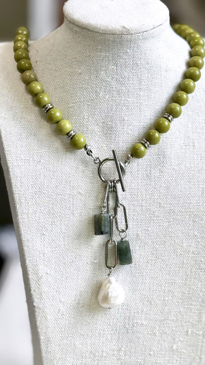 Avocado Jasper Necklace