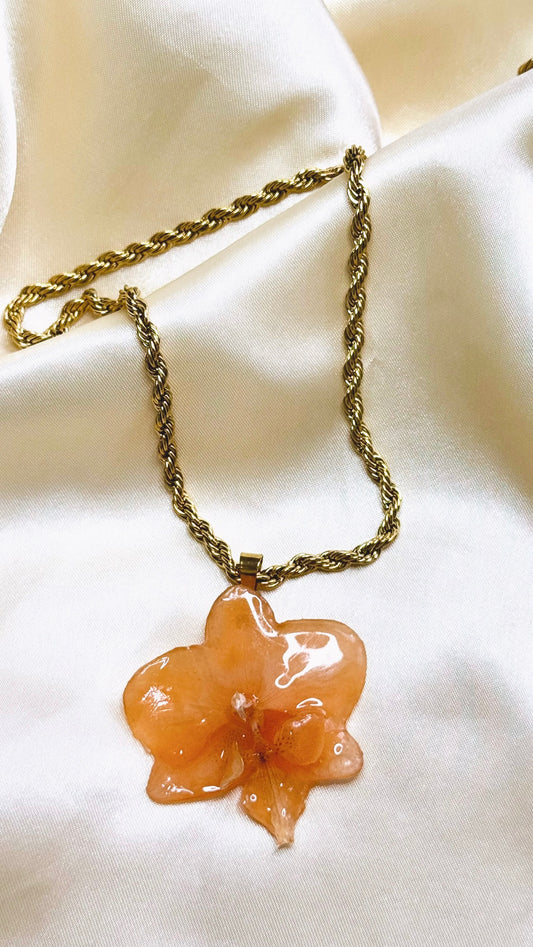Real Orchid Necklace