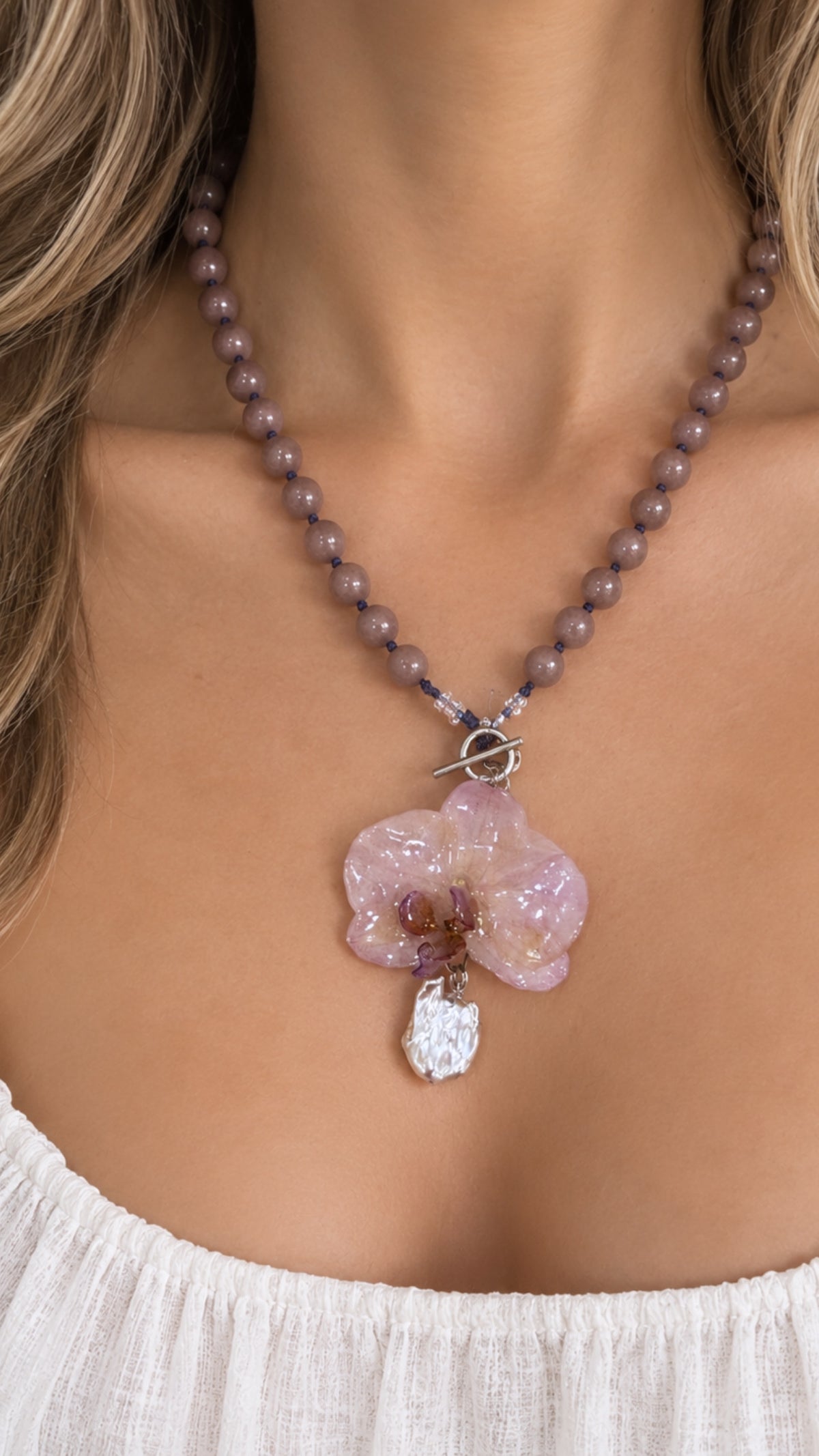 Real Orchid Necklace